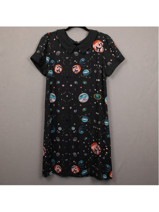 ModCloth Dresses & Skirts - ModCloth grey planet print shift dress-S
